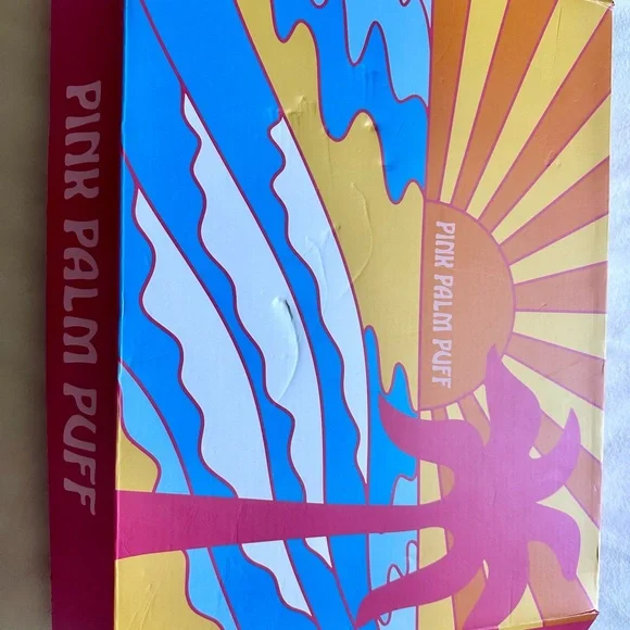 Pink Palm Puff Hoodie with Red Graphic Design- authentic with dust bag and box. - Picture 4 of 5